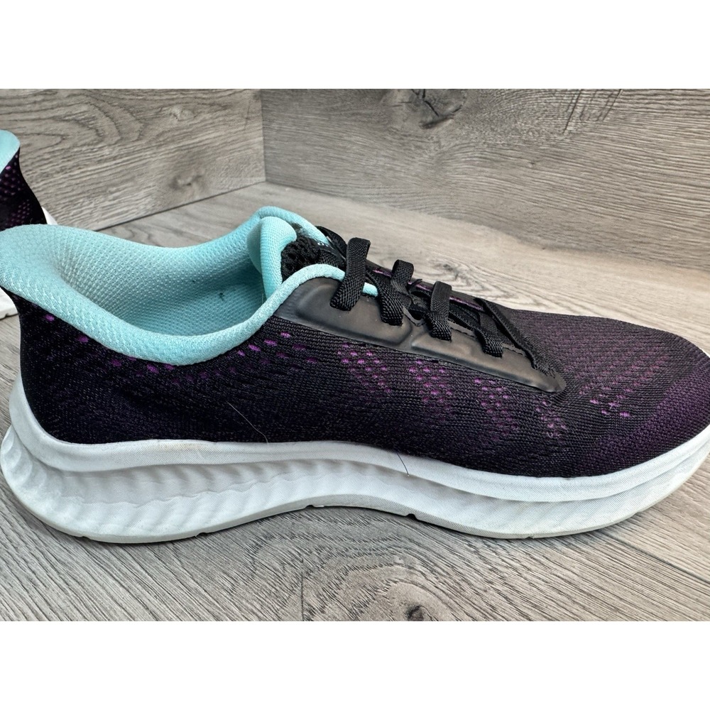 Skechers Slip-ins Go Walk Air Cooled Goga Mat Black Purple Womens 8 Shoes - Picture 9 of 11